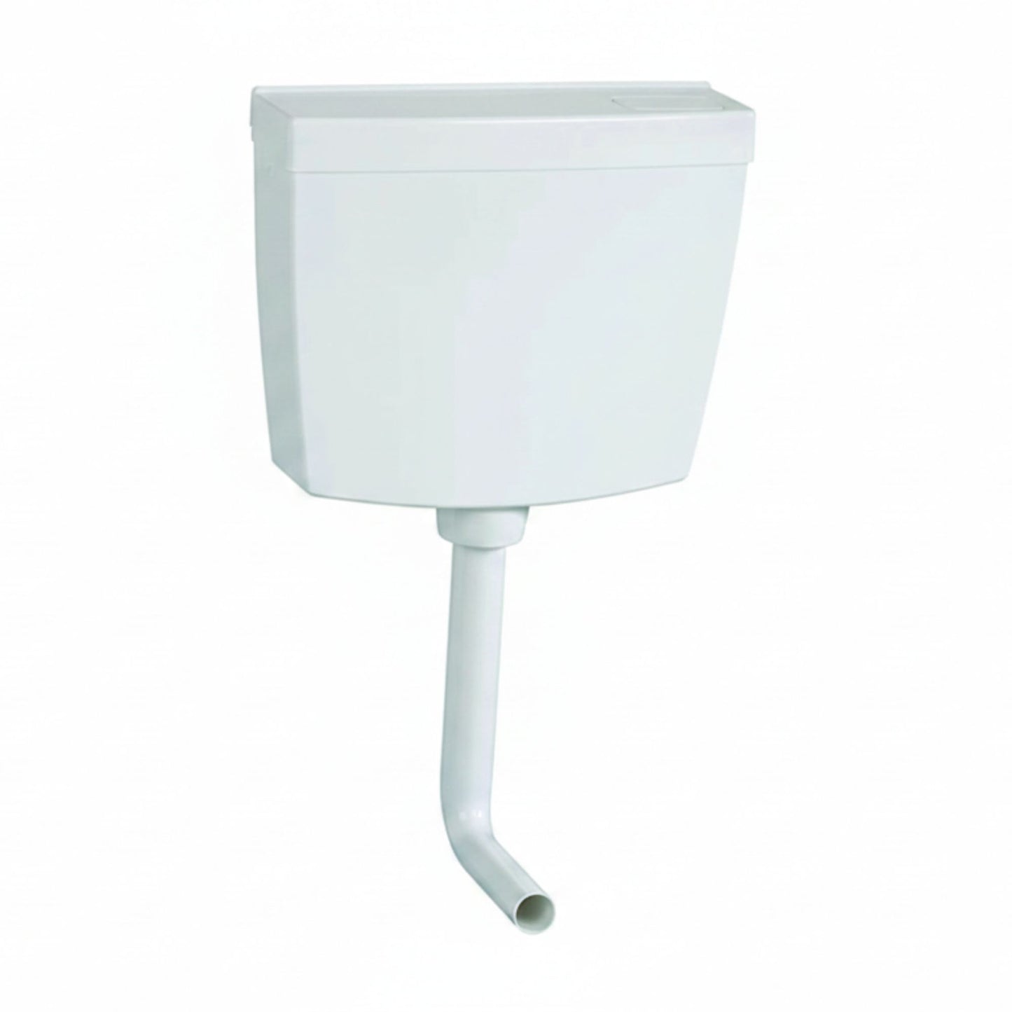 Autoclismo exterior Oli Pop branco com tubo de descarga.