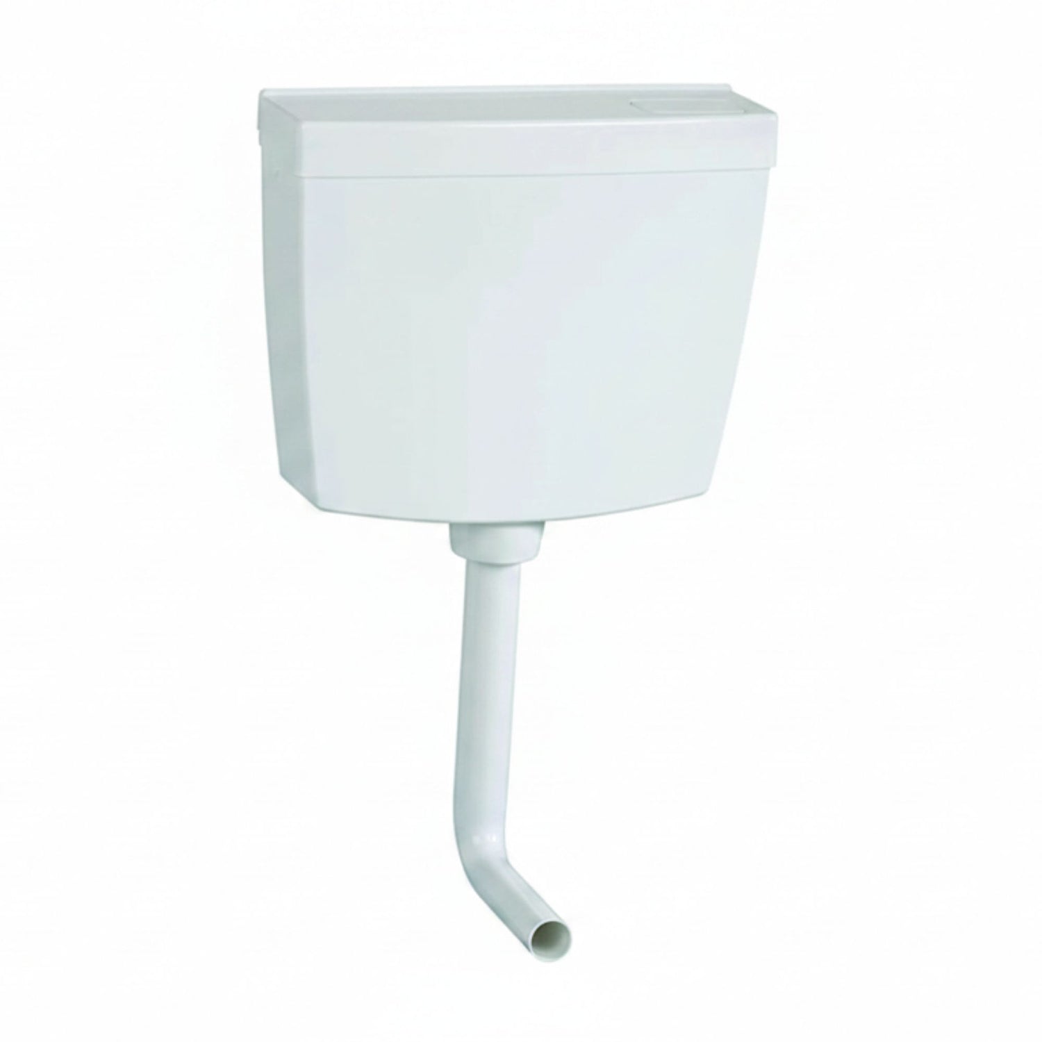 Autoclismo exterior Oli Pop branco com tubo de descarga.