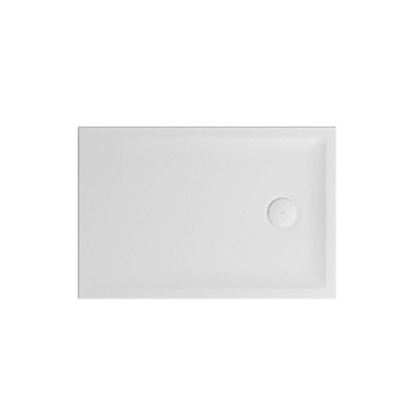 alt='Base de chuveiro retangular Sanitana Vita de 120x80 cm em branco mate com textura antiderrapante, vista de cima.'