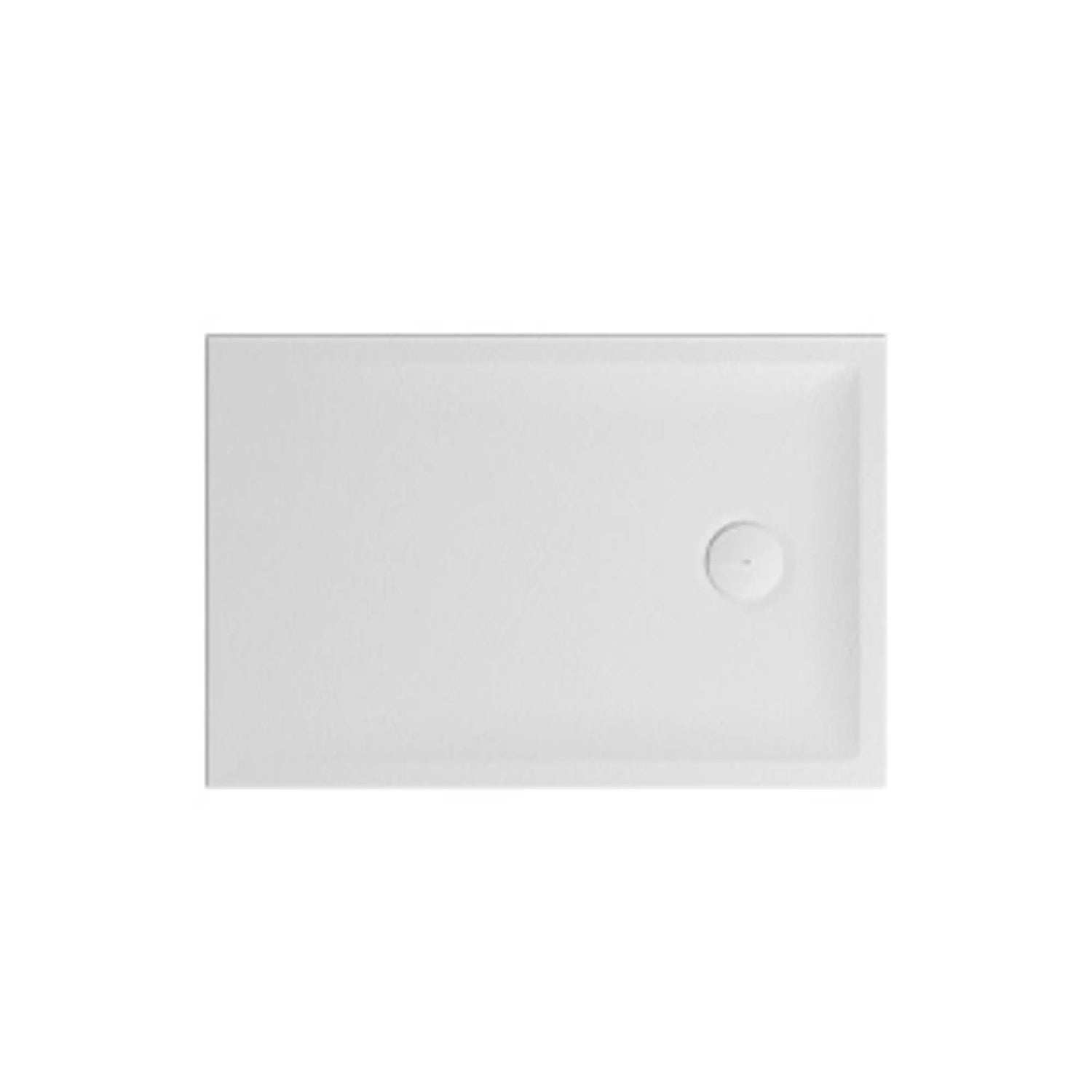 alt='Base de chuveiro retangular Sanitana Vita de 120x80 cm em branco mate com textura antiderrapante, vista de cima.'