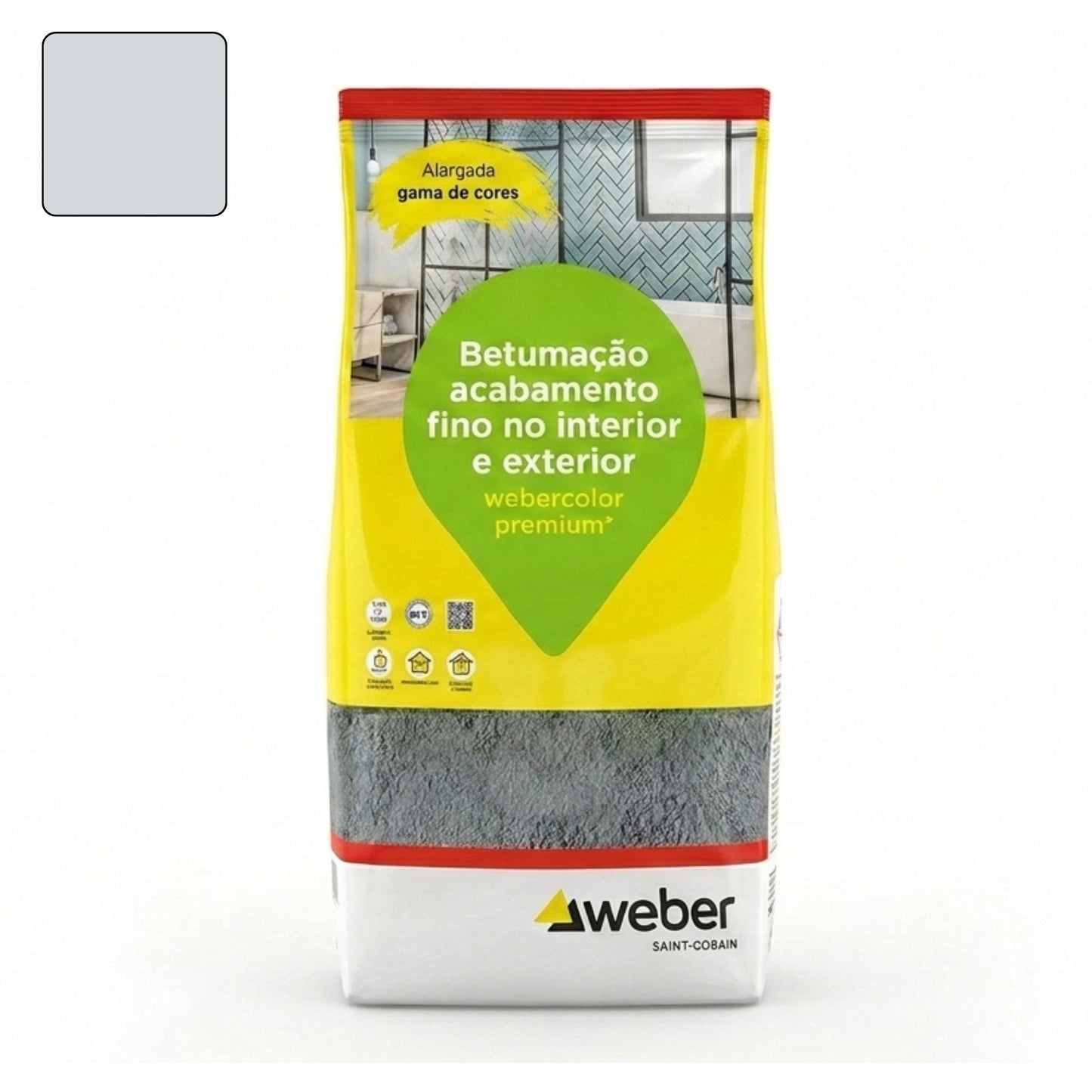 Betume para Juntas Webercolor Premium + Classic Prata 5kg