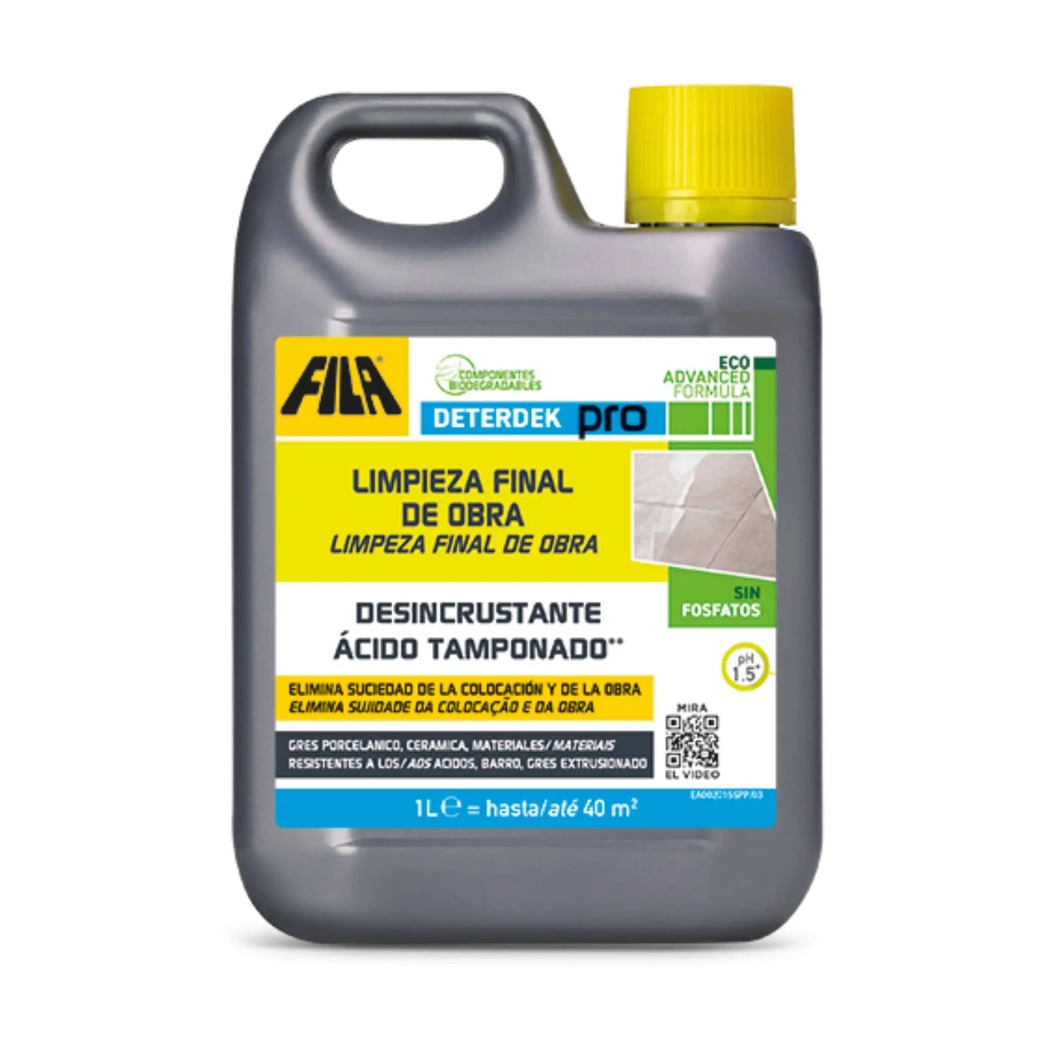 Detergente Pós Obra Fila Deterdek Pro 1L Fila