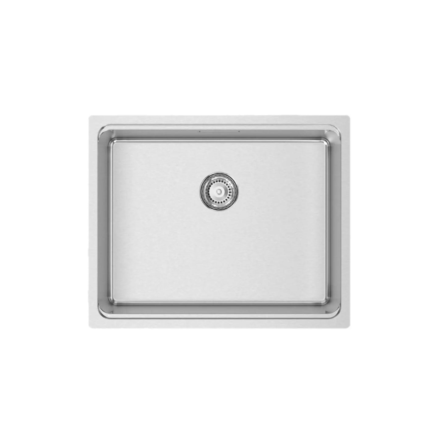 Lava-louça Rodi Una 50 polido vista superior com design retangular e cuba em aço inox.
