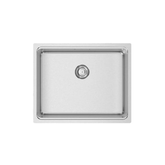 Lava-louça Rodi Una 50 polido vista superior com design retangular e cuba em aço inox.