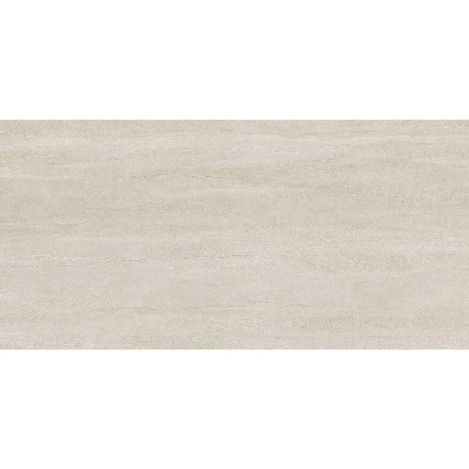 Amostra do pavimento cerâmico Serena Veincut Bone de grande formato, exibindo a sua textura e cor osso com veios finos.
