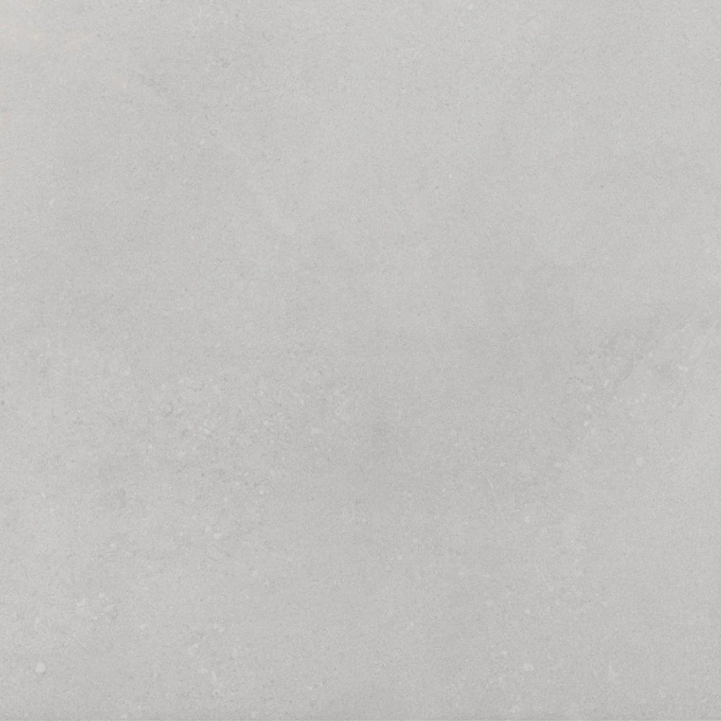 Ladrilho de pavimento cerâmico quadrado Cosy Grey com textura de efeito cimento em tom de cinza claro.