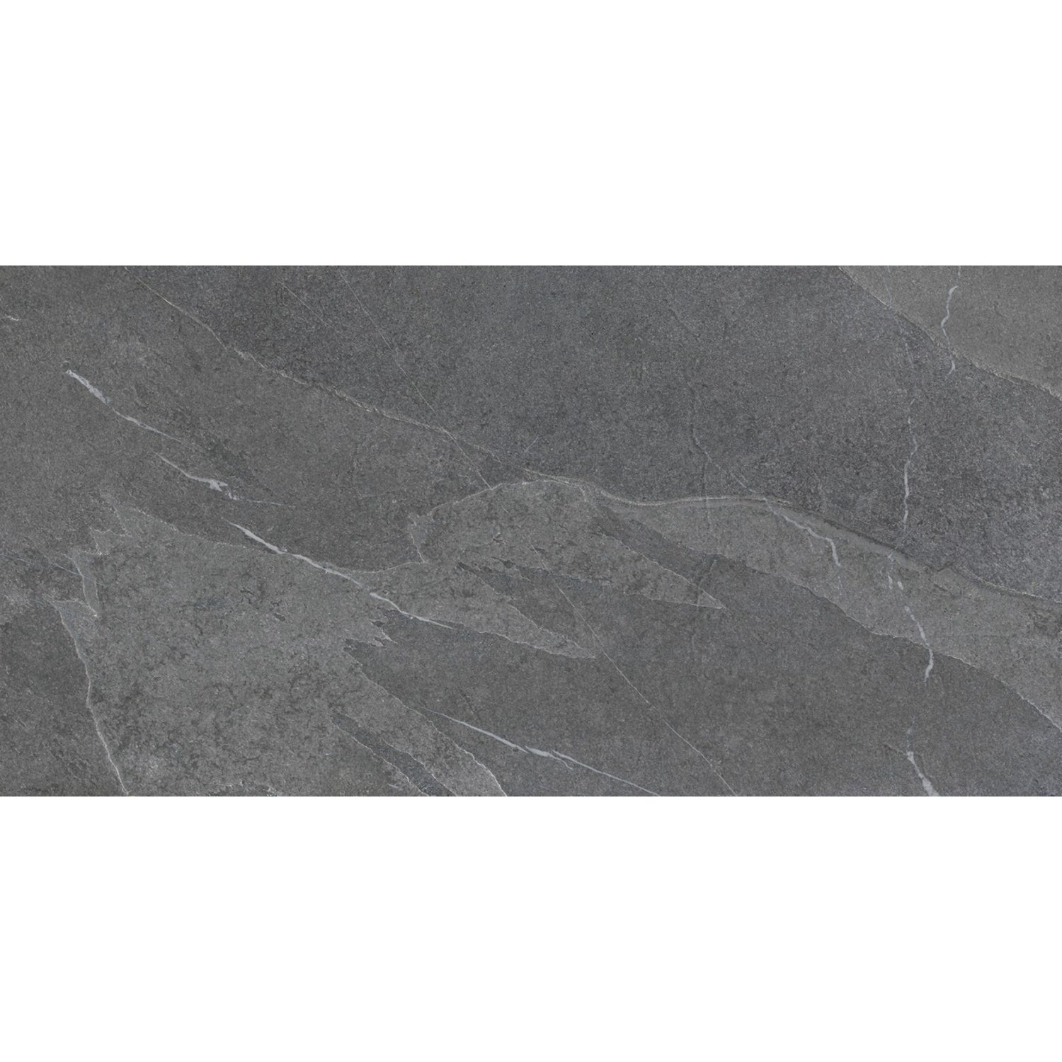 Pavimento e revestimento cerâmico Lavagna Pietra Di Grigio 60x120cm aplicado em zona de sala e alpendre moderno   