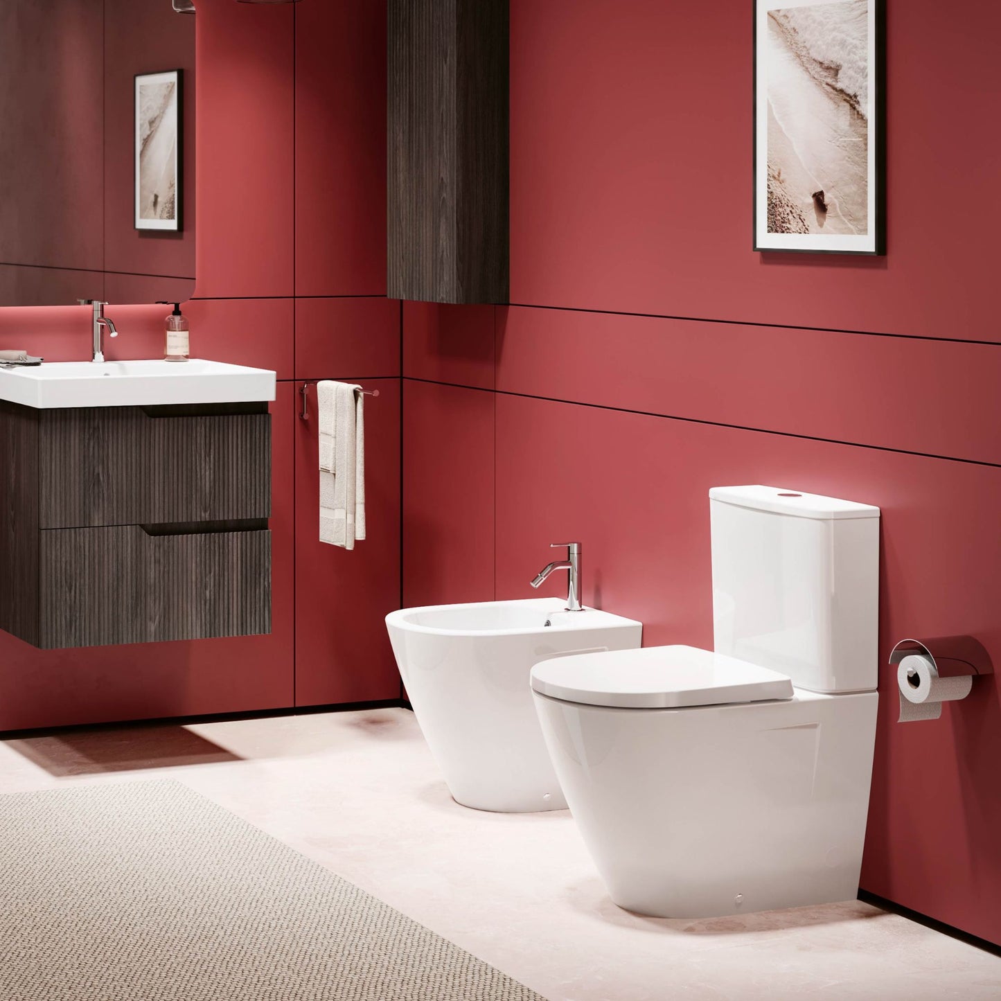 Conjunto Sanita Compacta Sanitana Ruby Btw 64 Vortex Branca