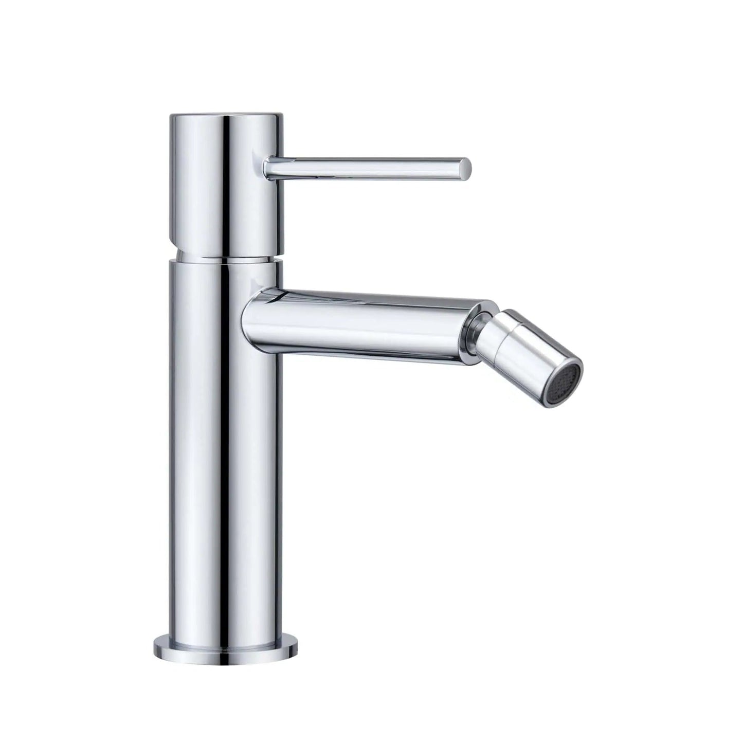 Torneira de bidé monocomando Imex Monza cromada, com manípulo slim e bico ajustável.