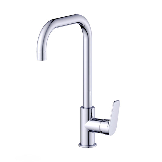 Torneira de cozinha monocomando Mebra Fenix cromada com cano alto.