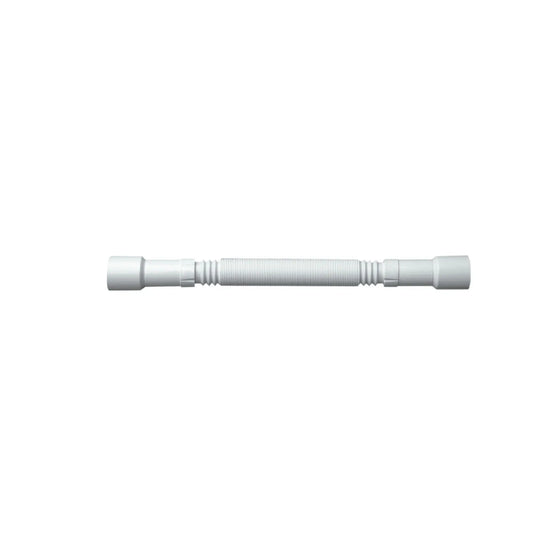 Tubo flexível Mebra branco com bocas lisas e vedação cónica, extensível
